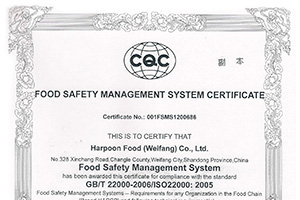 ISO 22000 Certificate (click to enlarge)